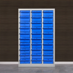工具盒抽屉柜螺丝整理柜小物品储物柜零件柜30抽蓝色不带门