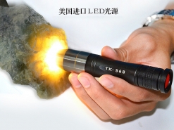 TANK007探客TK568不锈钢尖头专业照玉鉴定强光手电筒