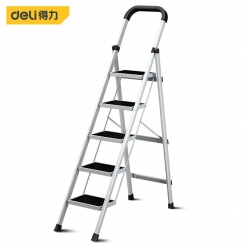 得力（deli) DL509005 双层钢管五步折叠梯 五步梯