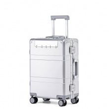 全铝镁合金旅行行李箱20寸登机行李箱前开口高档铝框拉杆箱